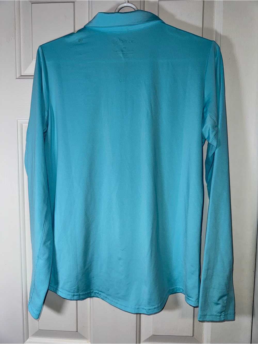 SanSoleil SolCool Blue Quarter Zip Golf Pullover Shirt. UPF 50. Size Medium. - Picture 2 of 7